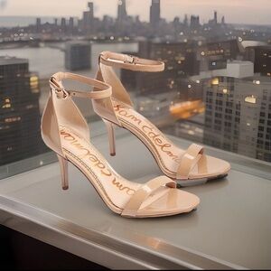 Sam Edelman Patti Beige Patent Heels Size 12 New in Box